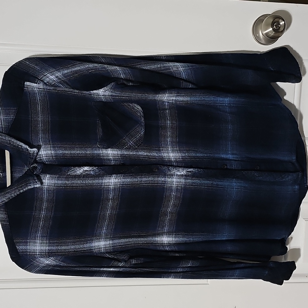 Plaid Button-Up Shirt